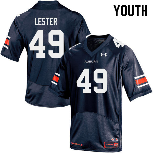 Auburn Tigers Youth Barton Lester #49 Navy Under Armour Stitched College 2019 NCAA Authentic Football Jersey RNP1574SH